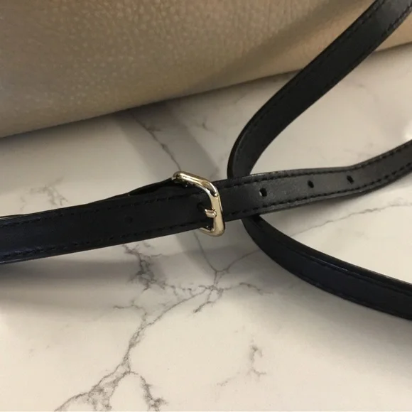 Kate Spade Pebbled Leather Black/Tan Crossbody Bag - Picture 7 of 13
